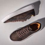 Tênis Casual Edgy em Couro Legítimo Dark Brown 53013