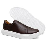 Tênis Casual Urban em Couro Legítimo Café 53003