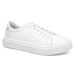 Tênis Casual Edgy em Couro Legítimo Branco 53013