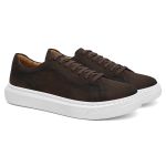 Tênis Casual Edgy em Couro Legítimo Dark Brown 53013