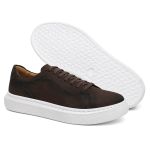Tênis Casual Edgy em Couro Legítimo Dark Brown 53013