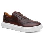 Tênis Casual Modern em Couro Legítimo Mogno 53033