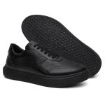 Tênis Casual Modern em Couro Legítimo Preto 53033