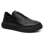 Tênis Casual Modern em Couro Legítimo Preto 53033
