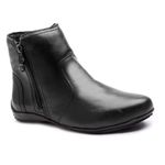 Bota Coturno Feminino Cano Curto Com Zíper Lateral Elt - 44023 Preto