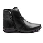 Bota Coturno Feminino Cano Curto Com Zíper Lateral Elt - 44023 Preto