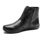 Bota Coturno Feminino Cano Curto Com Zíper Lateral Elt - 44023 Preto