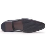 Sapato Social em Couro Verniz Detroid Preto com detalhe Ouro - 0503PU
