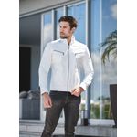 Jaqueta de Couro Masculina Branca Bruno 