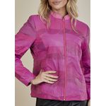 Jaqueta De Couro Pelica Patchwork Feminina Bicolor Ultra Michele