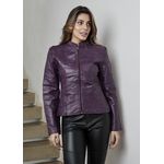 Jaqueta De Couro Pelica Patchwork Feminina Malve Bia