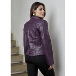 Jaqueta De Couro Pelica Patchwork Feminina Malve Bia
