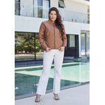 Jaqueta De Couro Pelica Patchwork Feminina Pele Bia