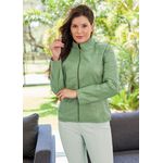 Jaqueta de Couro Pelica Patchwork Feminina Verde Bia