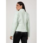 Jaqueta De Couro Pelica Patchwork Feminina Verde Triunfo