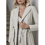 Trench Coat Botão Off-White Feminino 