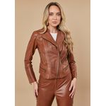 Jaqueta Couro Pelica Caramelo Isadora