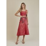 Saia De Couro Pelica Patchwork Feminina Bicolor Rubi