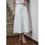 Saia De Couro Pelica Patchwork Feminina Branca