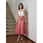 Saia De Couro Pelica Patchwork Feminina Malagueta