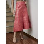 Saia De Couro Pelica Patchwork Feminina Malagueta