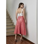 Saia De Couro Pelica Patchwork Feminina Malagueta