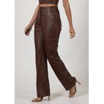 Calça de Couro Feminina Chocolate Samanta