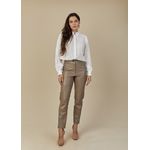 Calça de Pelica Feminina Taupe Carolina 
