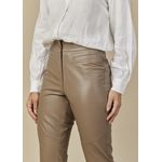 Calça de Pelica Feminina Taupe Carolina 