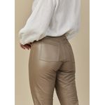 Calça de Pelica Feminina Taupe Carolina 