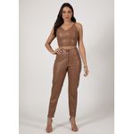 Calça de Pelica Feminina Camel Carolina