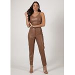 Calça de Pelica Feminina Camel Carolina