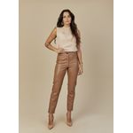 Calça de Pelica Feminina Camel Carolina