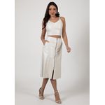 Cropped de Couro Feminino Pérola Dayane 