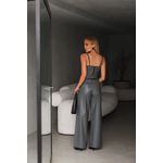 Cropped de Couro Feminino Cinza Dayane 