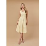 Vestido de Couro Feminino Manteiga Valentina 