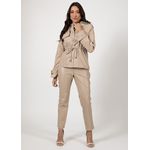 Parka em Couro Pelica Feminina Chanel Beatriz