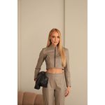 Jaqueta Couro Feminina Fendi Isa 