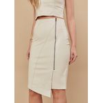Saia de Couro Pelica Off-White Atena