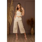 Calça Pantacurt de Couro Feminina Off-White Leona 