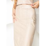 Saia De Couro Pelica Chanel Stella 