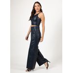 Calça de Couro Feminina Vintage Marinho Rebecca 