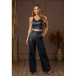 Calça de Couro Feminina Vintage Marinho Rebecca 