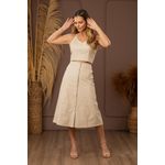Saia De Couro Off-White Brenda 