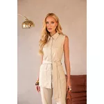 Colete De Couro Feminino Off-White Yasmin 