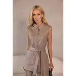 Colete De Couro Feminino Fendi Yasmin 