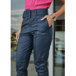 Calça de Couro Feminina Azul Marinho Bruna + Brinde 