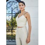 Calça de Couro Feminina Off-White Gisele