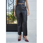 Calça de Couro Feminina Preta Gisele