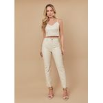 Calça de Pelica Feminina Off-white Luiza